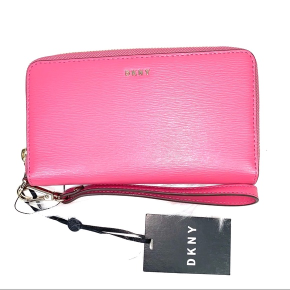 Dkny Handbags - DKNY Bryant Continental Wallet Pink/ gold large sz